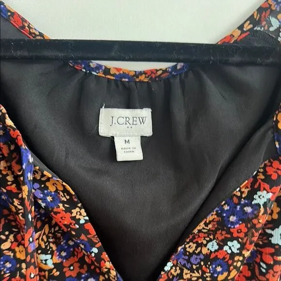 J. Crew Women's Floral V-Neck Top - Multicolor - Picture 2 of 4